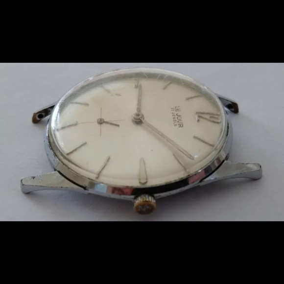 Vintage 1950s Le Jour Manual Swiss Watch Runs - Picture 3 of 6